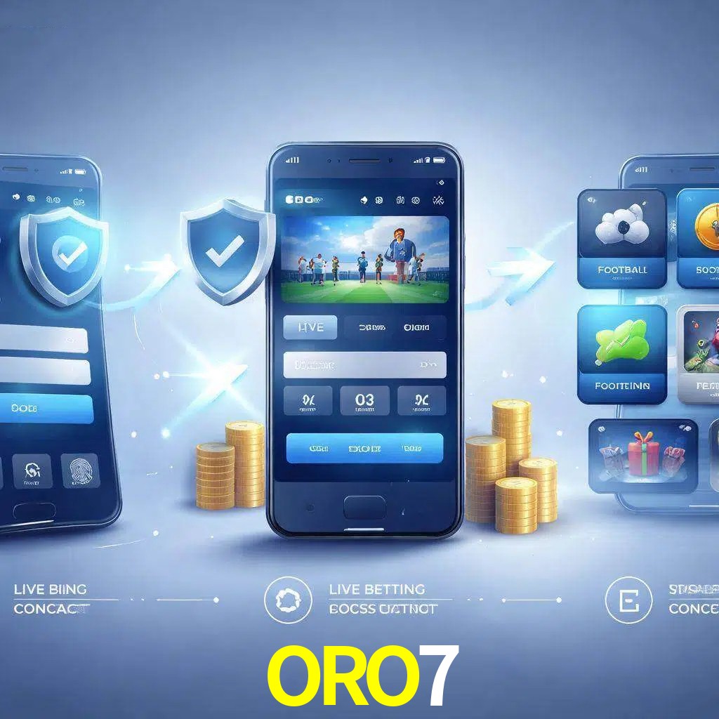 Pasos de acceso a la app ORO7 en pantalla de teléfono móvil